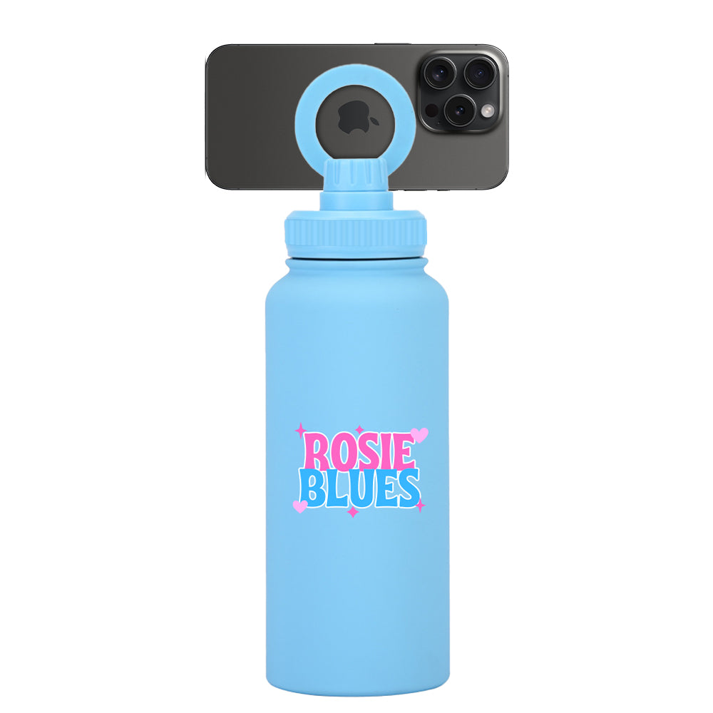 The Rosie Blues Phone Flex Flask – 32oz Stainless Steel Water Bottle