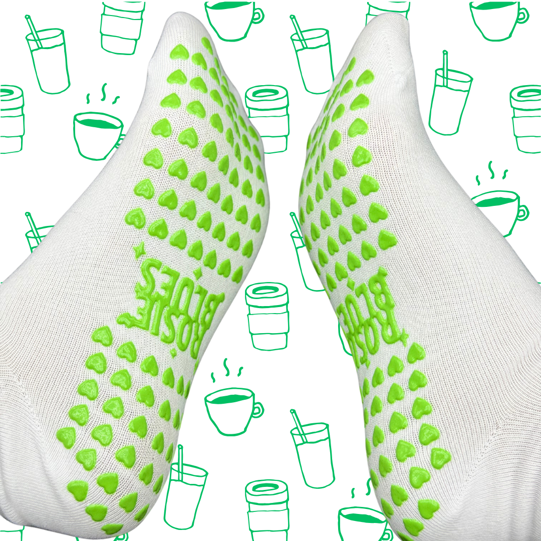 🧦 “Pilates and Matcha” Grip Socks – Wellness Baddie Edition