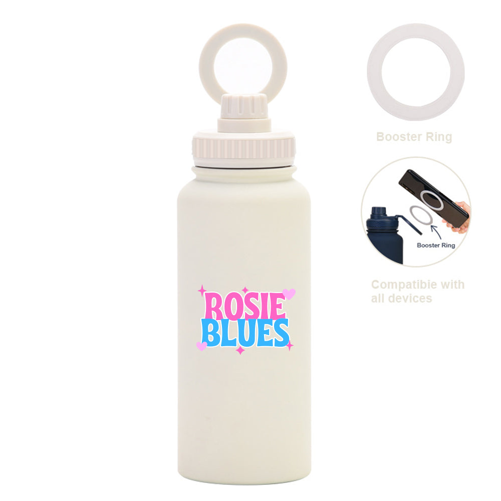 The Rosie Blues Phone Flex Flask – 32oz Stainless Steel Water Bottle