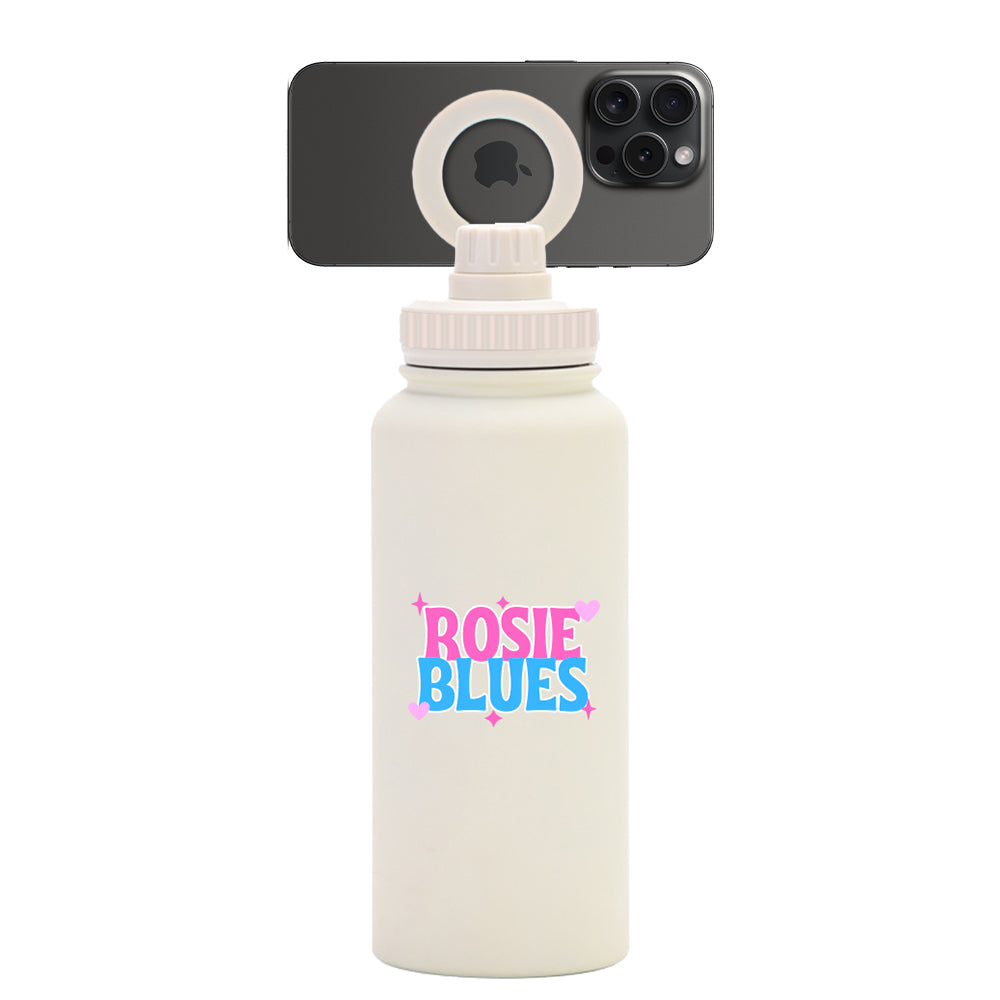 The Rosie Blues Phone Flex Flask – 32oz Stainless Steel Water Bottle