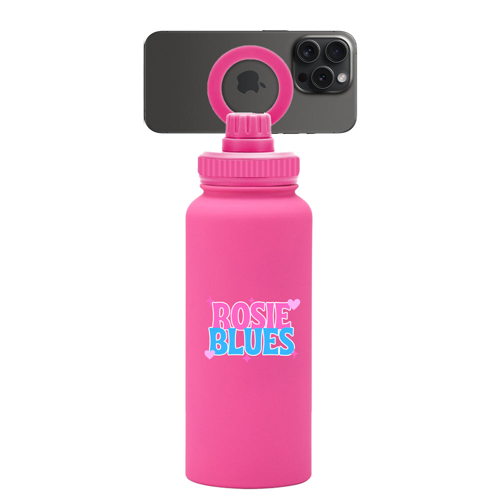 The Rosie Blues Phone Flex Flask – 32oz Stainless Steel Water Bottle