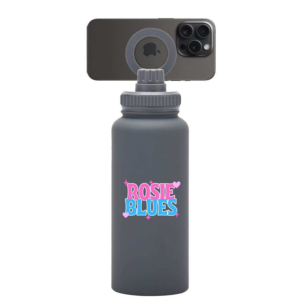 The Rosie Blues Phone Flex Flask – 32oz Stainless Steel Water Bottle