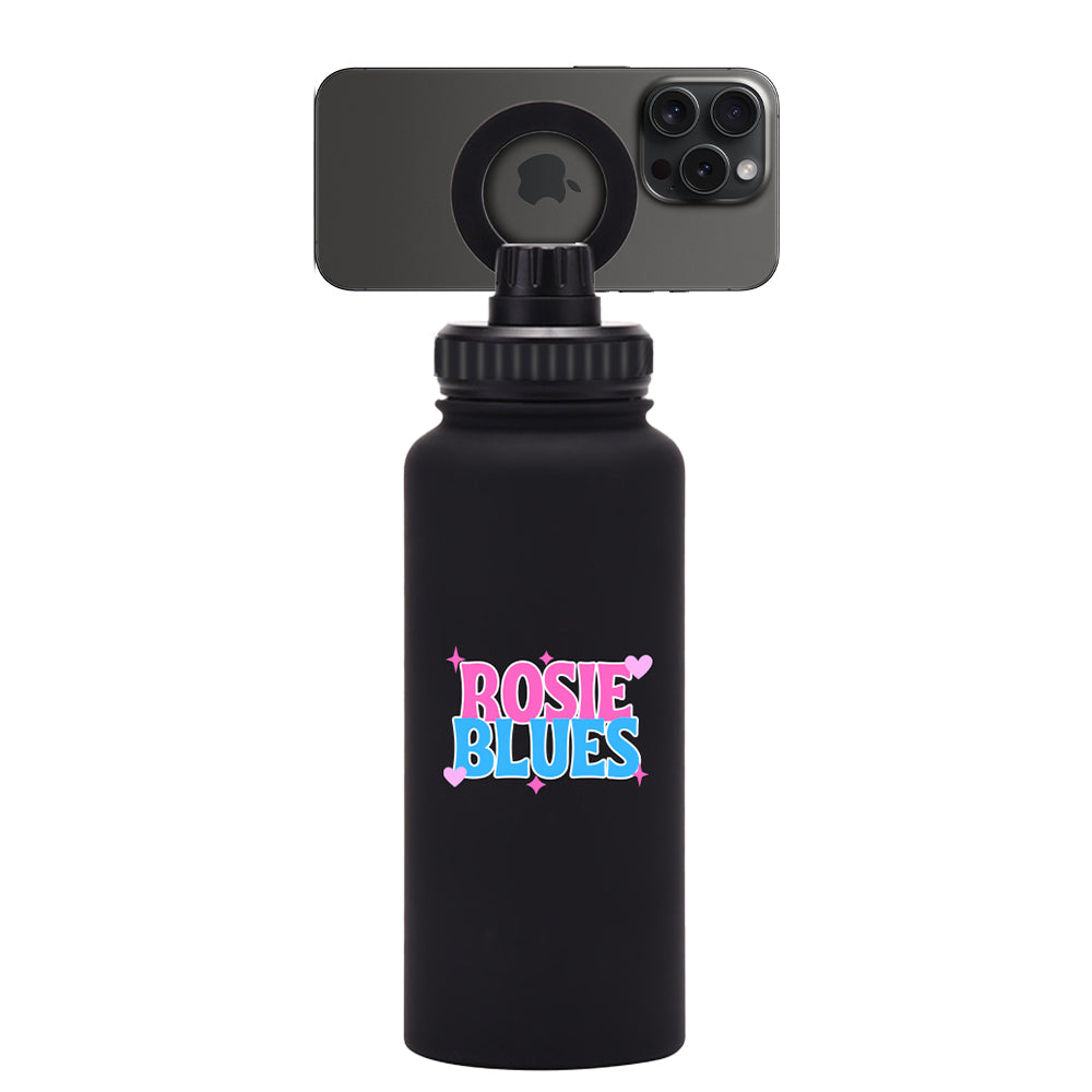 The Rosie Blues Phone Flex Flask – 32oz Stainless Steel Water Bottle