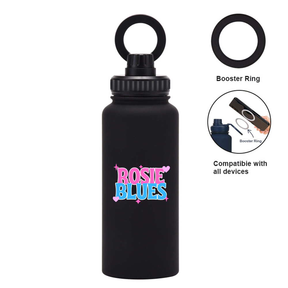 The Rosie Blues Phone Flex Flask – 32oz Stainless Steel Water Bottle