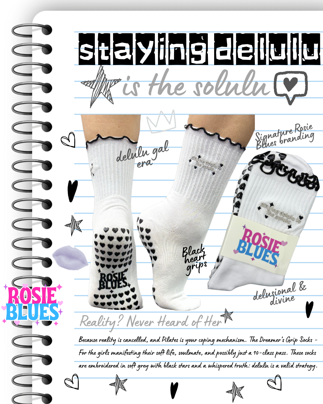 🧦 “Staying Delulu Is the Solulu” Grip Socks – The Delulu Girl Era