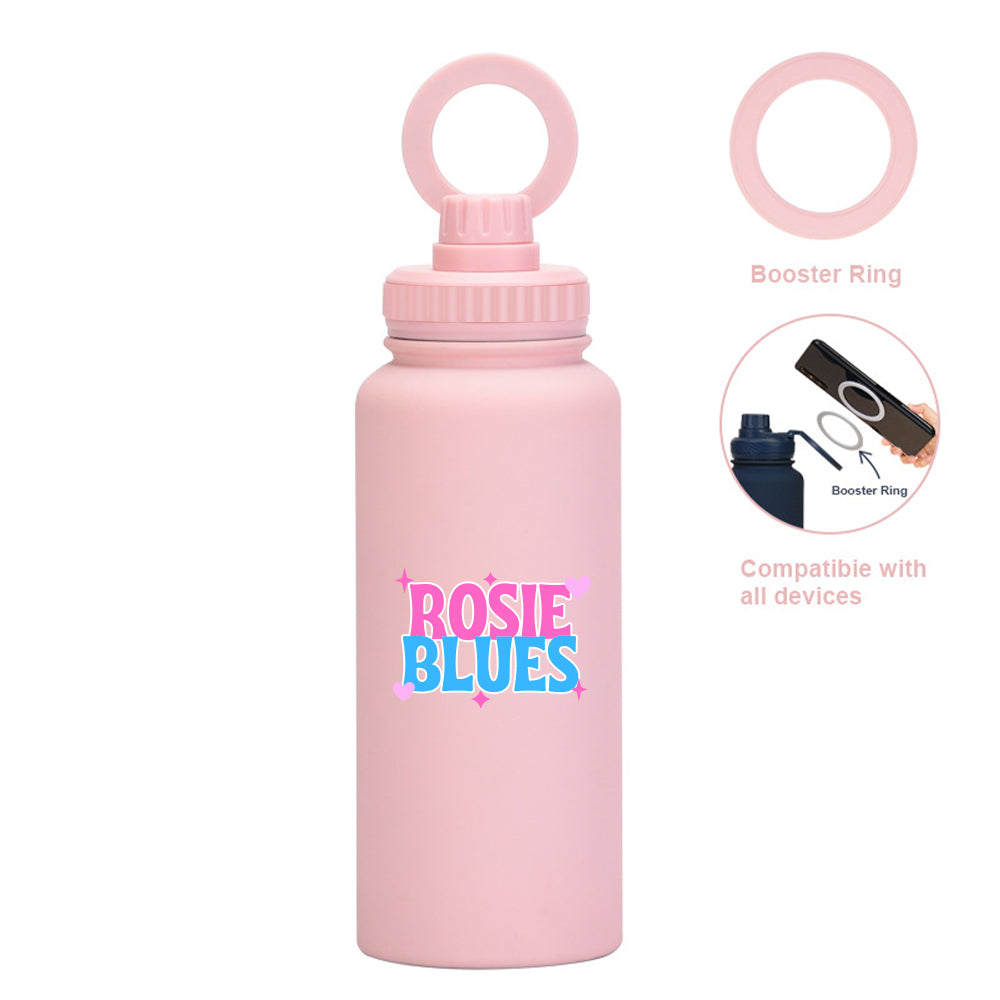 The Rosie Blues Phone Flex Flask – 32oz Stainless Steel Water Bottle
